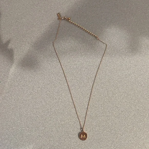 Kate Spade Rose Gold Initial 'M' Pendant Necklace - Picture 4 of 4